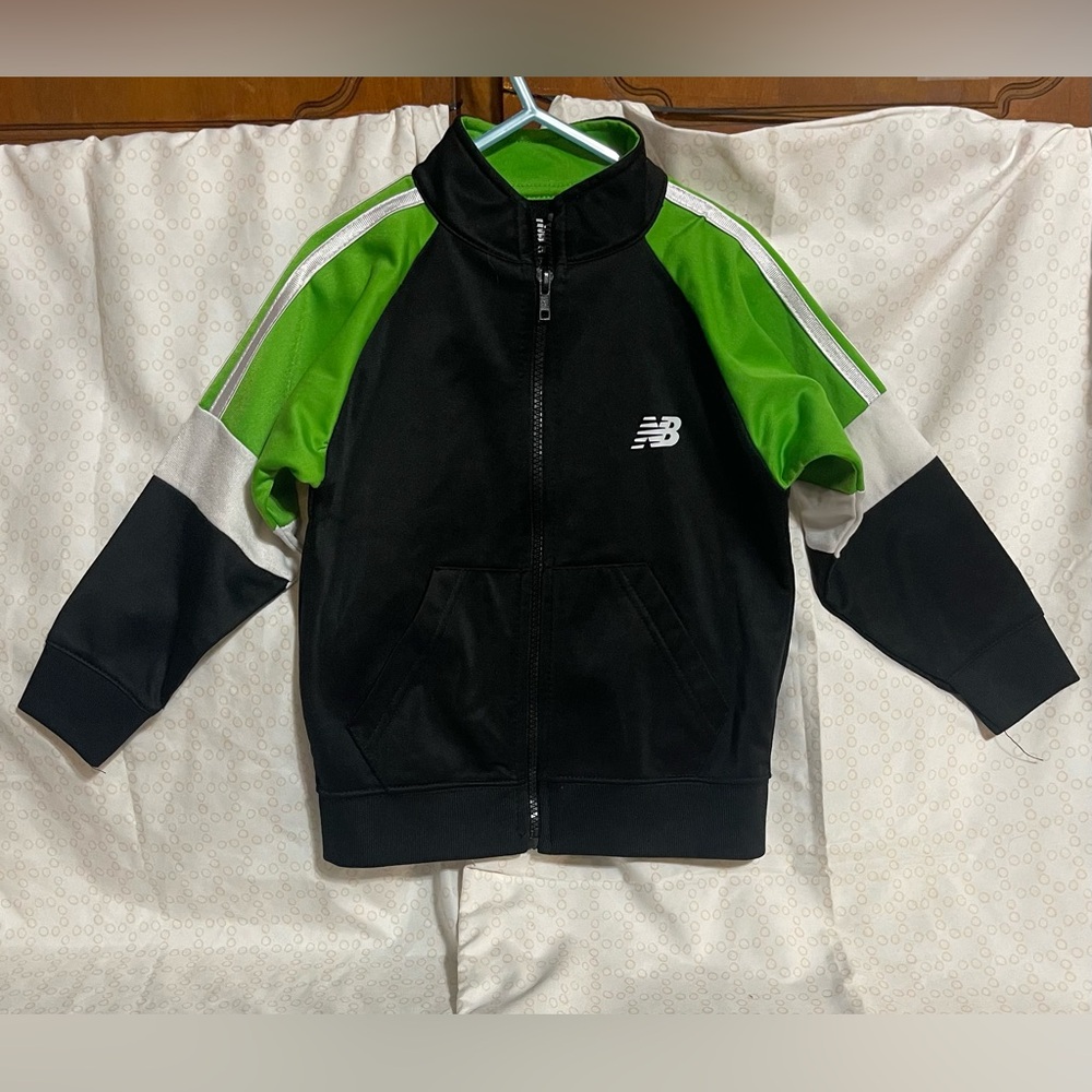New Balance Black and Green Track Jacket size 4T